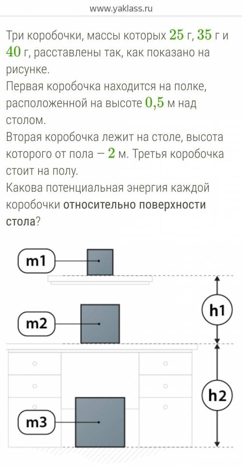 (Принять g=9.8Нкг). ответ: Eп1=...... мДжEп2=..... мДжEп3=..... мДж​