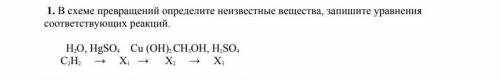 В схеме превращения Определите неизвестные вещества Запишите уравнение соответствующей реакции ​