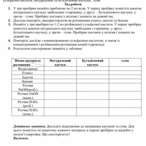 ХИМИЯ! ход работы 1. В три пробирки налейте примерно по 2 мл воды. В первую пробирку по