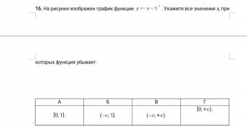 На рисунке изображен график функции, указать все значения х, при которых функция убывает.