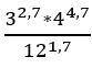 Найти значение выражения 3^2,7*4^4,7/12^1,7обязательно с решением