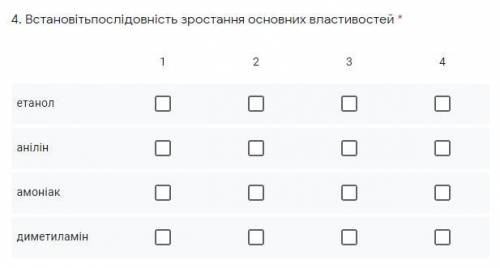 4. Встановіть послідовність зростання основних властивостей