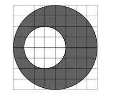 На клетчатой бумаге изображены два круга. Площадь внутреннего круга равна 44. Найдите площадь заштр