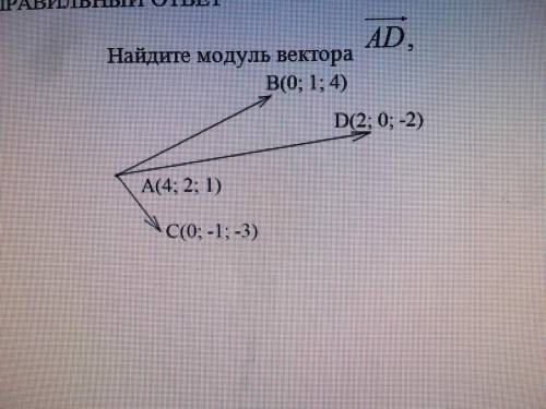 Найдите модуль вектора