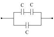 Найдите емкость системы конденсаторов. Емкости всех конденсаторов одинаковы и равны 1 мкФ. ответ вы