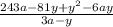 \frac{243a - 81y + y {}^{2} - 6ay }{3a - y}