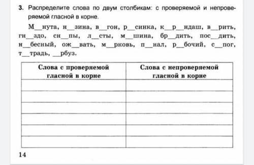 Запиши слова в столбики :с проверяемой и не проверяемой гласной в корне Не поняла тему в