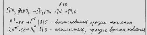 Может ли быть вот такая реакция в егэ 30 номере? 5PH3+8HNO3=5H3PO4+4N2+4H20В условиях прописано ч