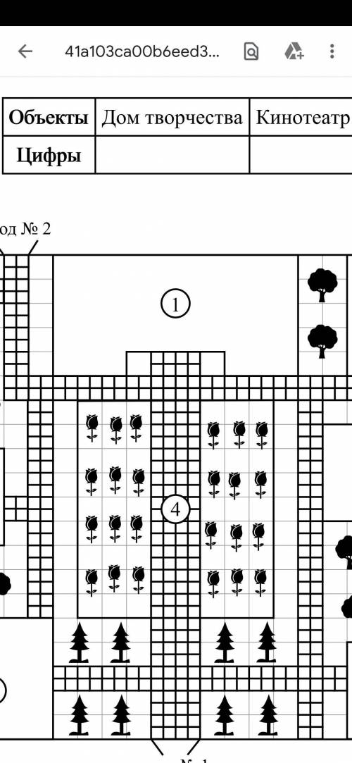 Найдите площадь (в м²) земли, которую занимает Дом творчества. (Дом творчества под цифрой 1 сторона
