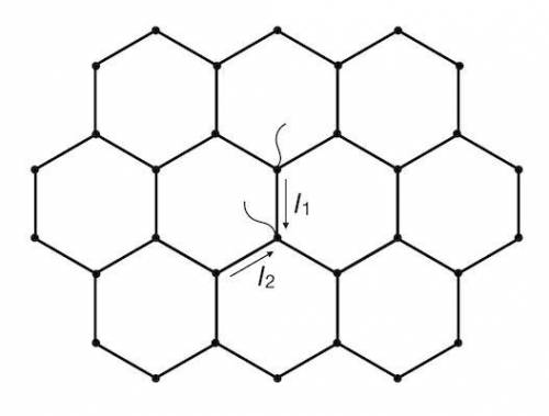 С ФИЗИКОЙ На рисунке изображён фрагмент бесконечной шестиугольной сетки. Сопротивление всех проволоч