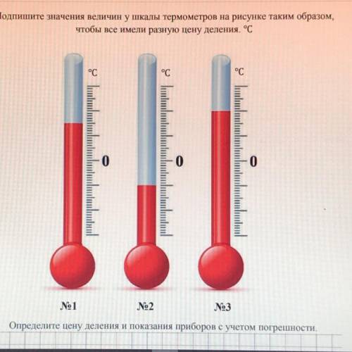 Определите цену деления приборов с учетом погрешности