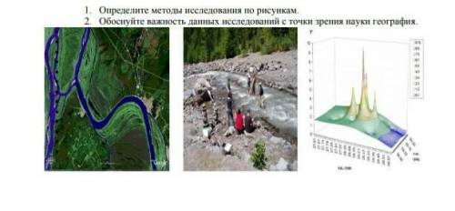 1)определите методы исследования по рисункам2)обоснуйте важность данных иследований​