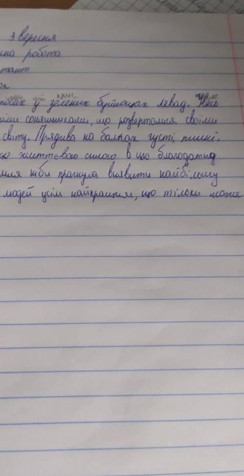 Дали по українській мові диктант називається ранок. задання написати зверху іменники,прикметники і т