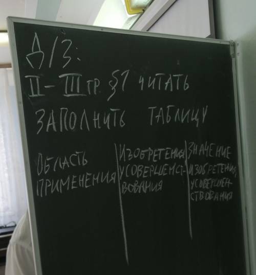 сделать таблицу, первый столбик - область применения, второй столбик - изобретения усовершенствовани