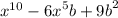 {x}^{10} - {6x}^{5} b + {9b}^{2}