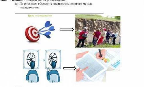 По рисункам объясните значимость полевого метода иисследования.Я нечайно поставила геометрию.