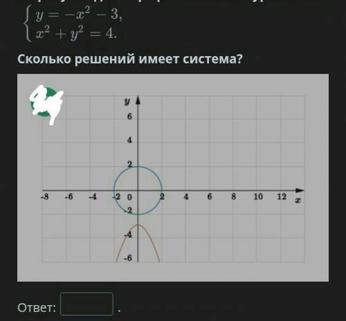 На рисунке даны графики системы уравнений:​