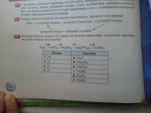 Використовуючи схеми 4-9, подані на початку параграфа, установіть відповідність між літерою та сполу