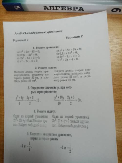 Нужно 2 вариант. Если что это алгебра повторение за 8 класс