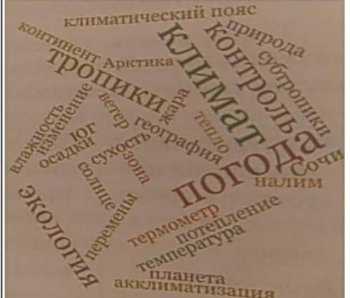 Почему слова климат и погода написаны одним шрифтом? я вляются ли они синонимами? Сделайте вывод ​