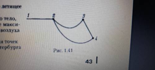На рис 1.41 изображена траектория движения материальной точки. Определить на каких участках траектор