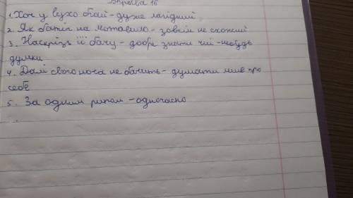 Прочитайте речення, випишіть фразеологізми й поруч запишіть їхнє значення.​