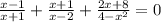 \frac{x - 1}{x + 1} + \frac{x + 1}{x - 2} + \frac{2x + 8}{4 - x {}^{2} } = 0