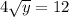 4 \sqrt{y } = 12