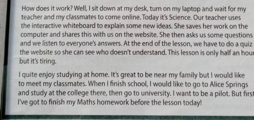 3 Read the blog again. Are the sentences ‘Right' (A) or 'Wrong' (B)? If you cannot findthe informati