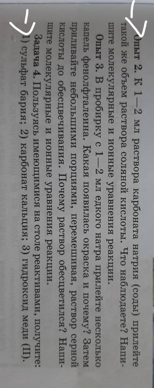 Сделайте опыт 2 и задачу 4 ,фото задания прикрепила это класс​