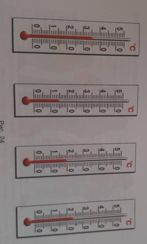 108. Какую температуру показывает каждый термометр на рисунке 24 какую температуру будут показывать