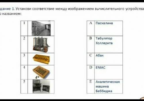 Устонови соответствея между изображением вычеслительного устройства и его названием​