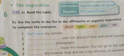 • The imperative 5.UE8 a) Read the table.Affirmative Close the window. Let's go out.Negative Don't o