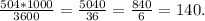 \frac{504*1000}{3600}=\frac{5040}{36} =\frac{840}{6} =140.