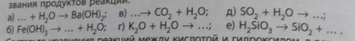 Дополните схемы реакций, подберите коэффициенты, запишите названия продуктов реакции​
