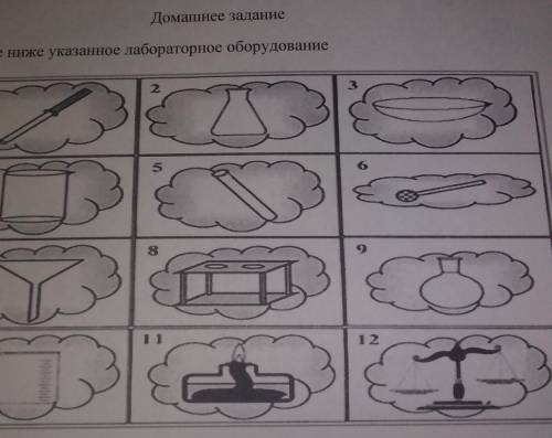 Домашнее заданиеНазовите ниже указанное лабораторное оборудование