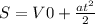 S=V0+\frac{at^{2} }{2}