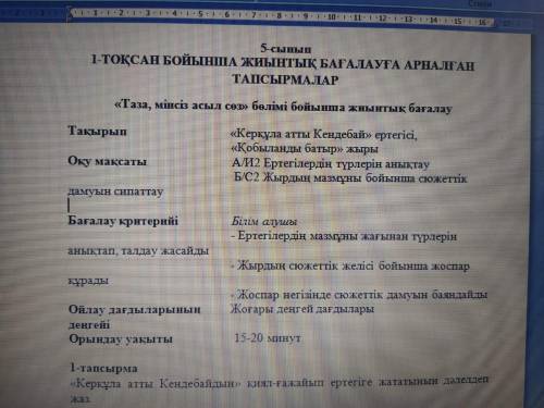 5сынып керқұла атты кендебай ертегісі 1рнші Бжб