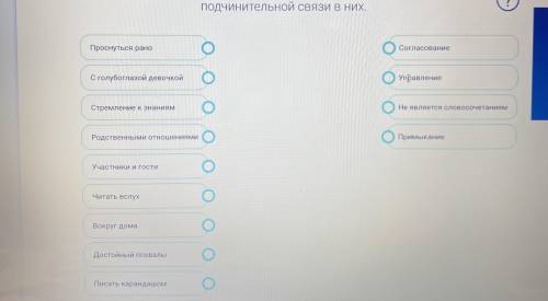 Установите соответствие между словосочетаниями и видами подчинительной связи в них все отдаю