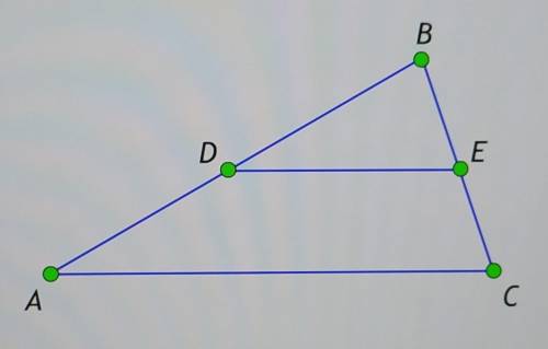 В треугольнике ABC провели среднюю линию DE. Площадь трапеции ADEC равна 6. Определите площадь треуг