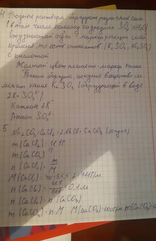 5. В лаборатории приготовили водный раствор неизвестного вещества. к полученному раствору добавили н