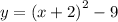 y = (x + 2 {)}^{2} - 9