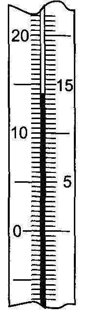 1. Рассмотрите изображение термометра, показывающего температуру некоторого тела в градусах Цельсия.