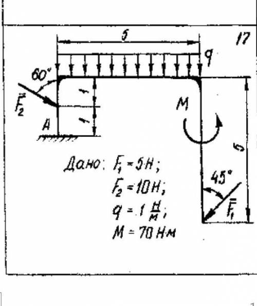 Решите задачу по тех.меху, по теме Системы произвольных сил Рассчитать величины реакций связей изо