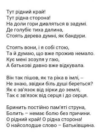 Зробіть ідейно-художній аналіз вірша Рідна сторона Степана Пушика​