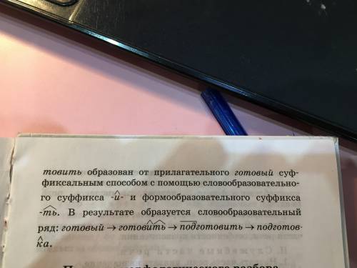 Сделайте словообразовательный разбор любых трёх прилагательных по схеме.