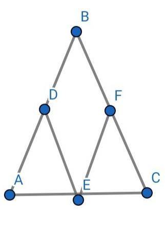 ABC треугольник. AB=BC DF-середины AB и BC. DE||BC; EF||AB. AB=18 см. Определить вид четырехугольник