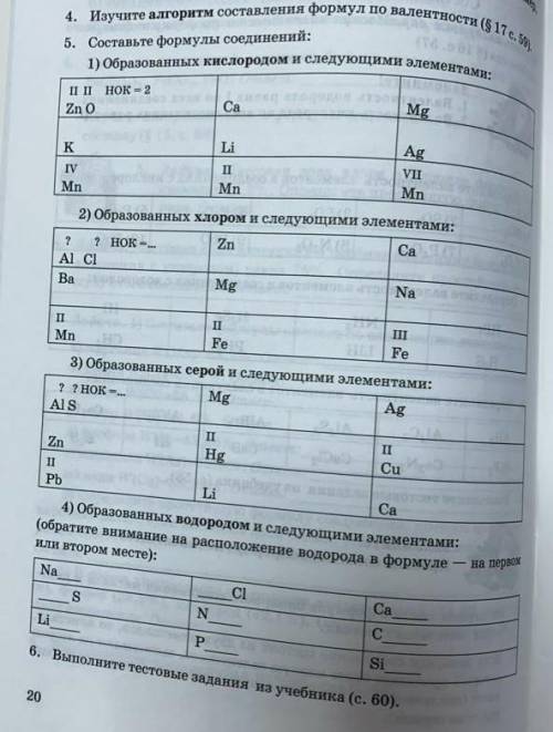 Составьте формулы соединений: 4,5 задание​