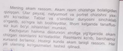 2- topshiriq. O'qing. So'zlang. Matn asosida o'z matningizni tuzing. 5-klass​