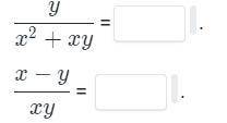 Приведите дроби к общему знаменателю x^2y+xy^2